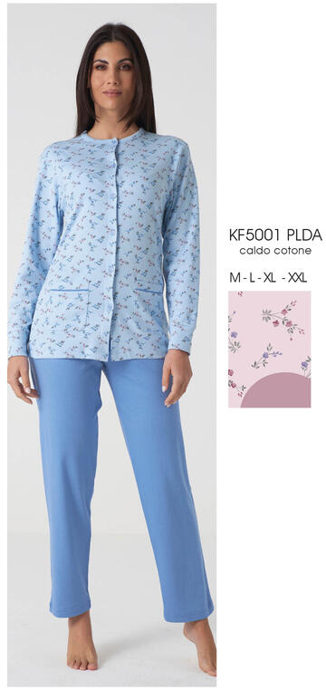 ART. KF5001 PLDA- pigiama donna m/l aperto kf5001 plda - Fratelli Parenti